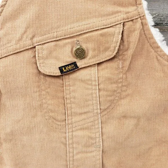 Lee Storm Rider corduroy tan vest, soft sherpa lining, vintage Western men's XXL - Picture 5 of 8
